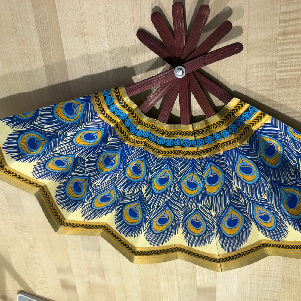 Peacock decor fan
